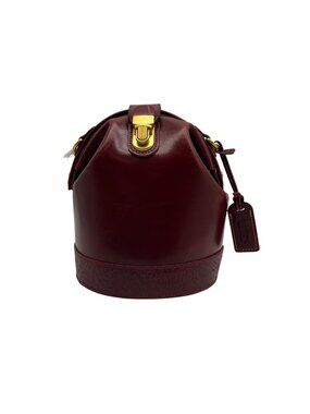 Old Trend Red Leather Doctor Bucket Crossbody Bag